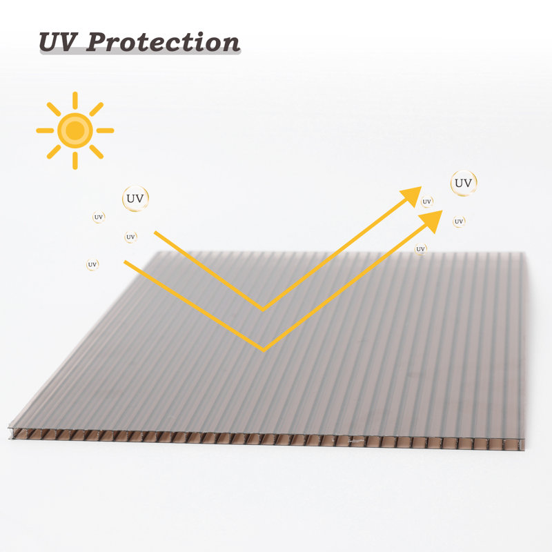 6 Pcs Polycarbonate Panel Cover, Brown