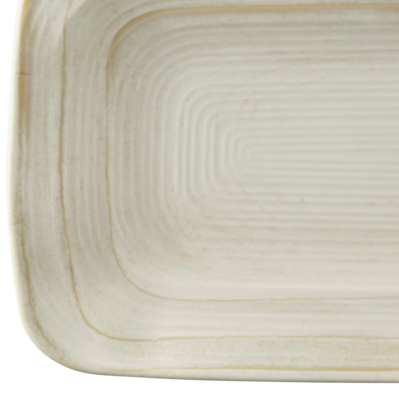 Square Della Terra Stoneware Rectangular 12" Melamine Dinner plate, Off White