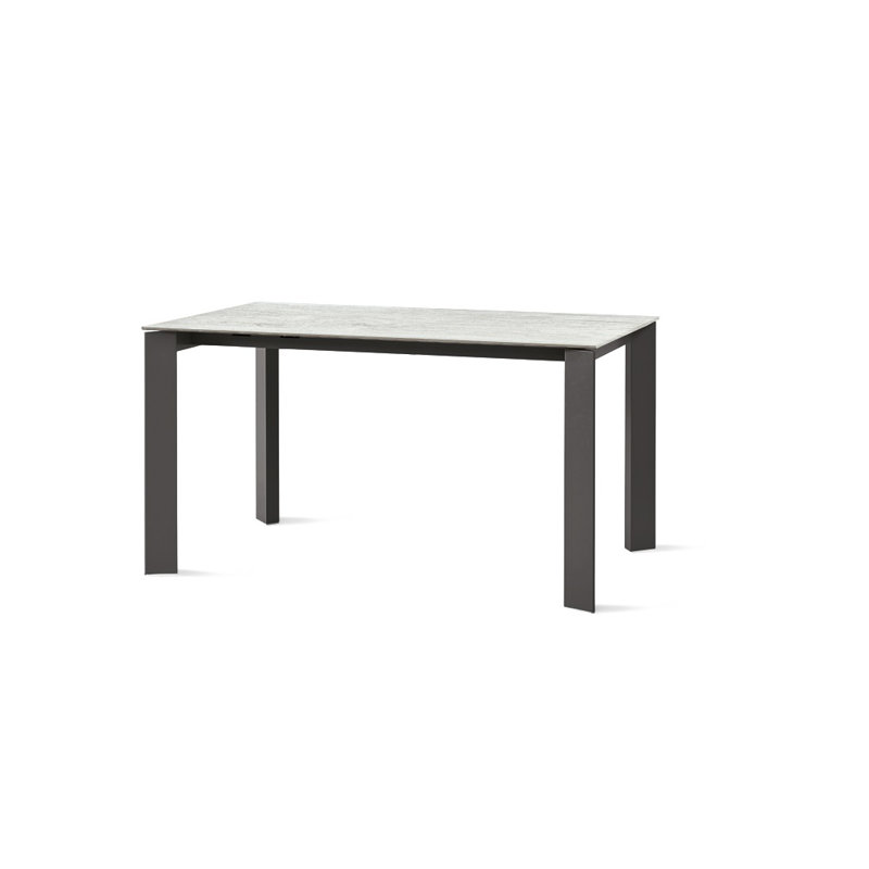 Cornelison Dining Table, 75cm H x 160cm L x 90cm W, Grafite, White