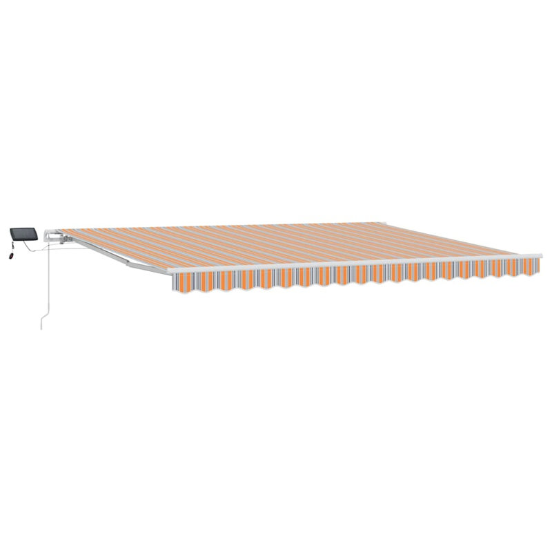Retractable Awning, 450 cm W x 300 cm D, Blue/Orange/White