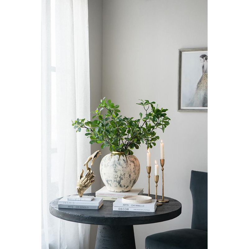 Flower Vase - Gold/Gray, 11.8" H x 11.8" W x 11.8" D