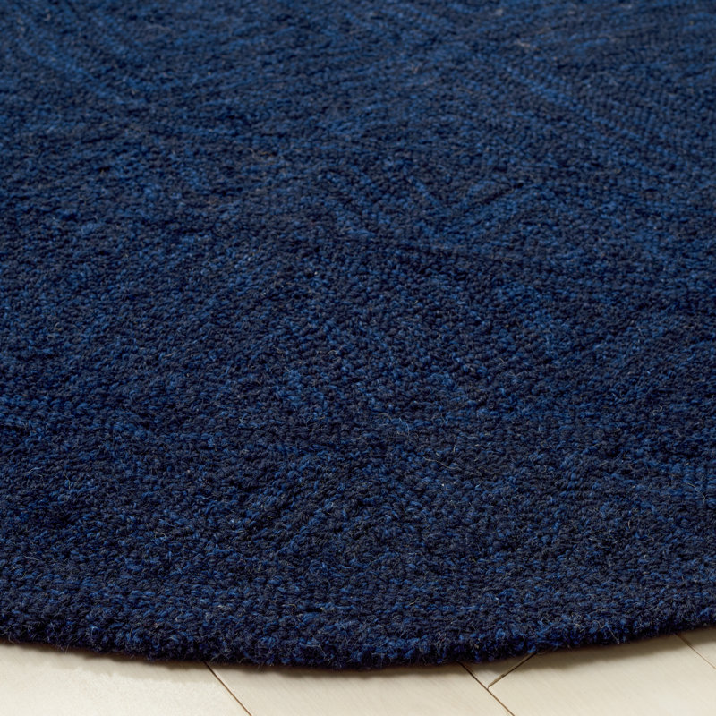 Altider Metro Hand Tufted Wool And Cotton With Latex Solid Color Rug, Round 6'