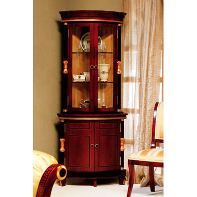 Gigasso Solid Wood Lighted China Cabinet