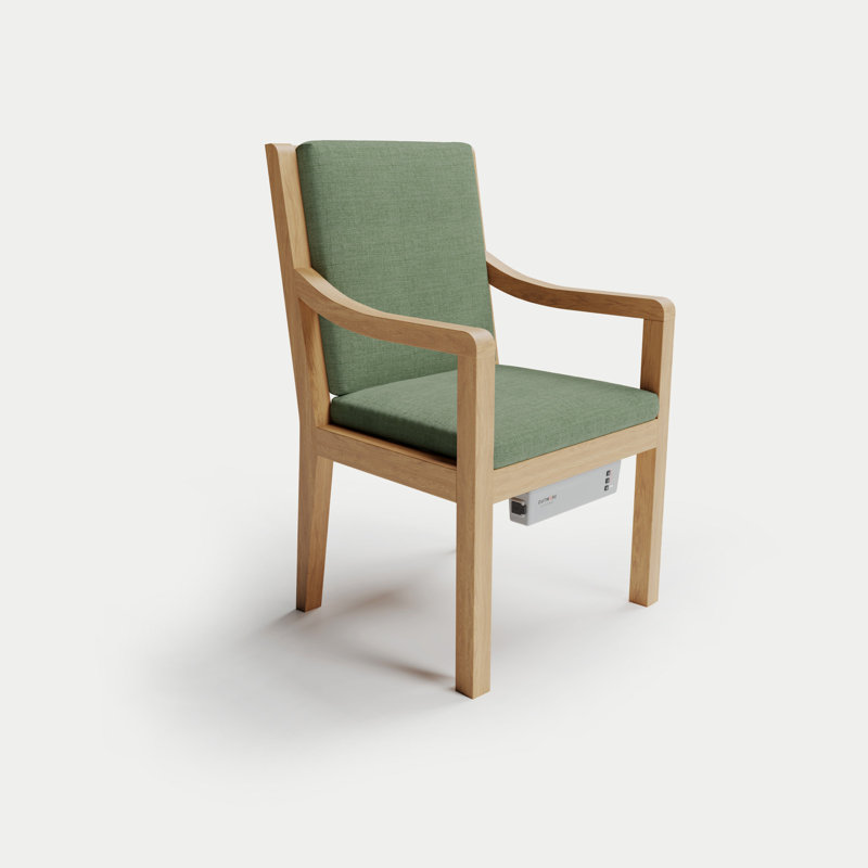 Solerno Heated Dining Armchair — Dove, Aloe