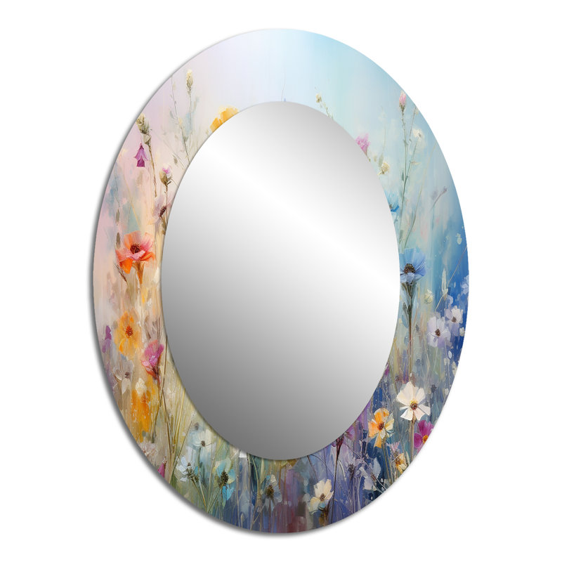 Leavens - Floral Metal Mirror, 40" x 30"