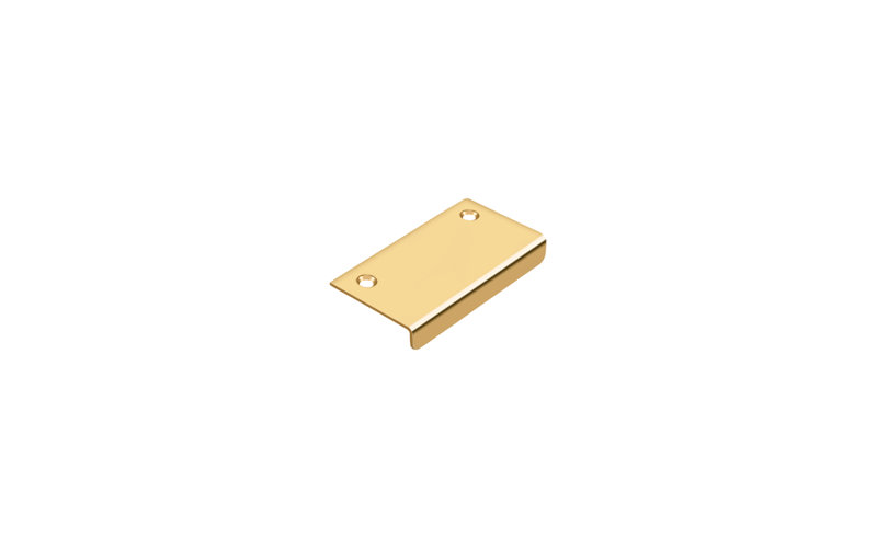 Deltana DCM215U26 Drawer, Cabinet, Mirror Pull, 2" x 1-1/2" in Polished Chrome, Polished Chrome, 2"