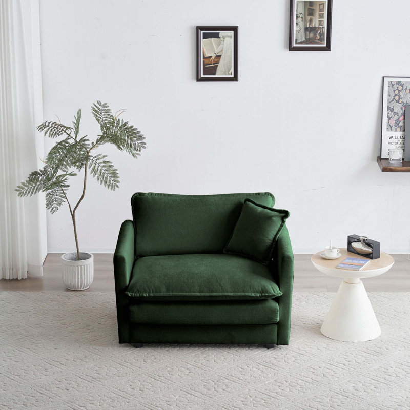 Fauteuil de lecture rembourré Comfy, Vert