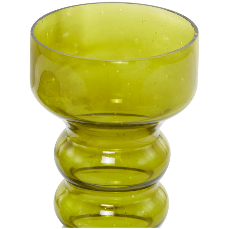 Starlet 12.85'' H Glass Tabletop Candlestick, Green