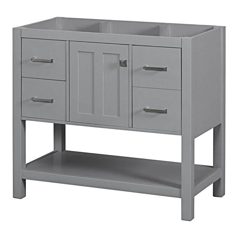 35.4'' Single Bathroom Vanity Base Only, Gray