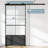 84" Glass and Metal Barn Door with Installation Hardware Kit (Include Soft-Close)-92280921-100547247