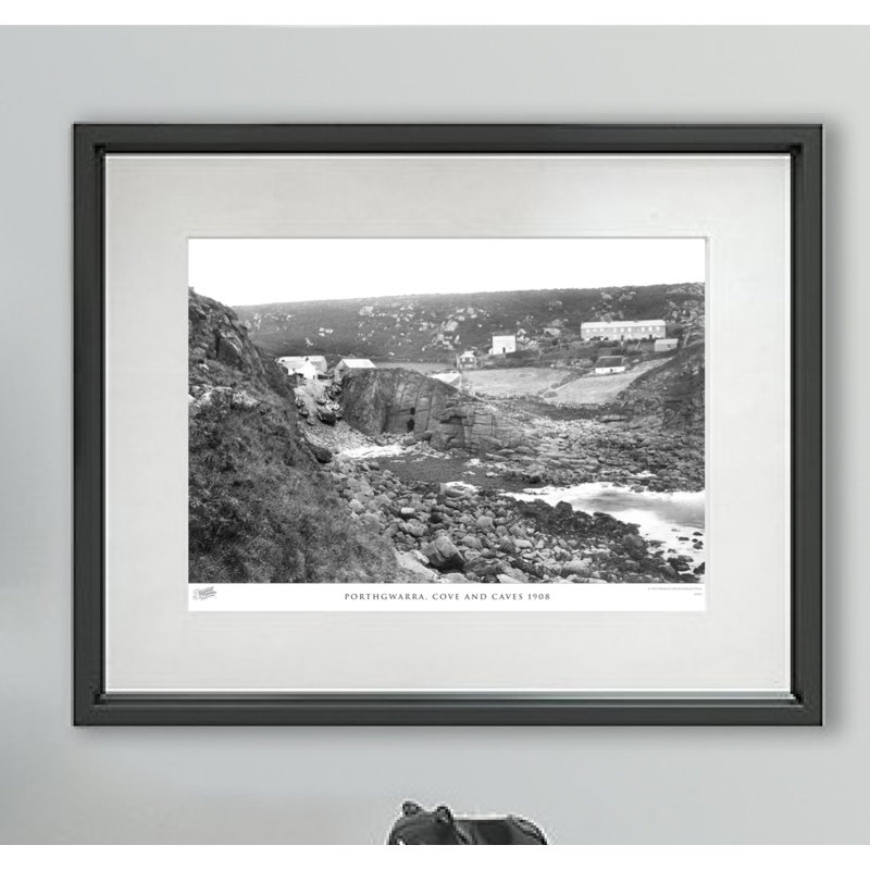 Porthgwarra, Cove And Caves 1908 - Single Picture Frame Print, 28cm H x 36cm W x 2.3cm D