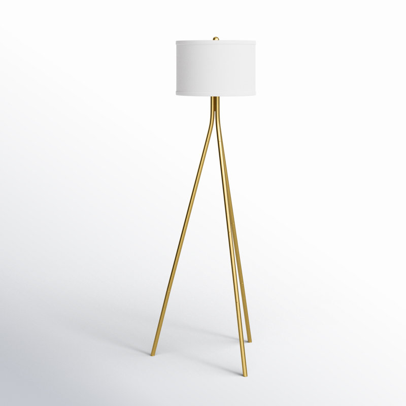Lovonza 61'' Tripod Floor Lamp, Gold