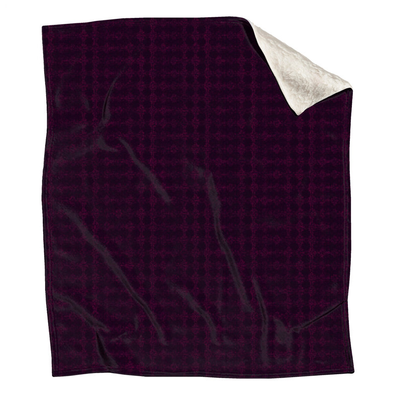 Detailed Purple Pattern Blankets, 50in W x 60in H