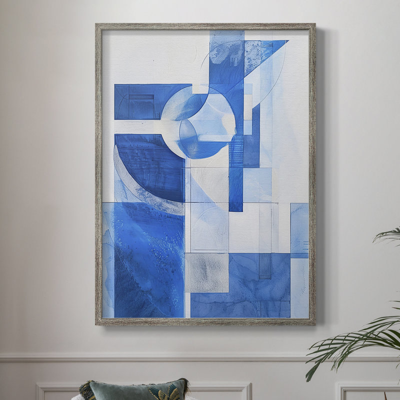 ABSTRACT Series CV III, reproduction encadrée - bois massif, H 15 po x l 12 po