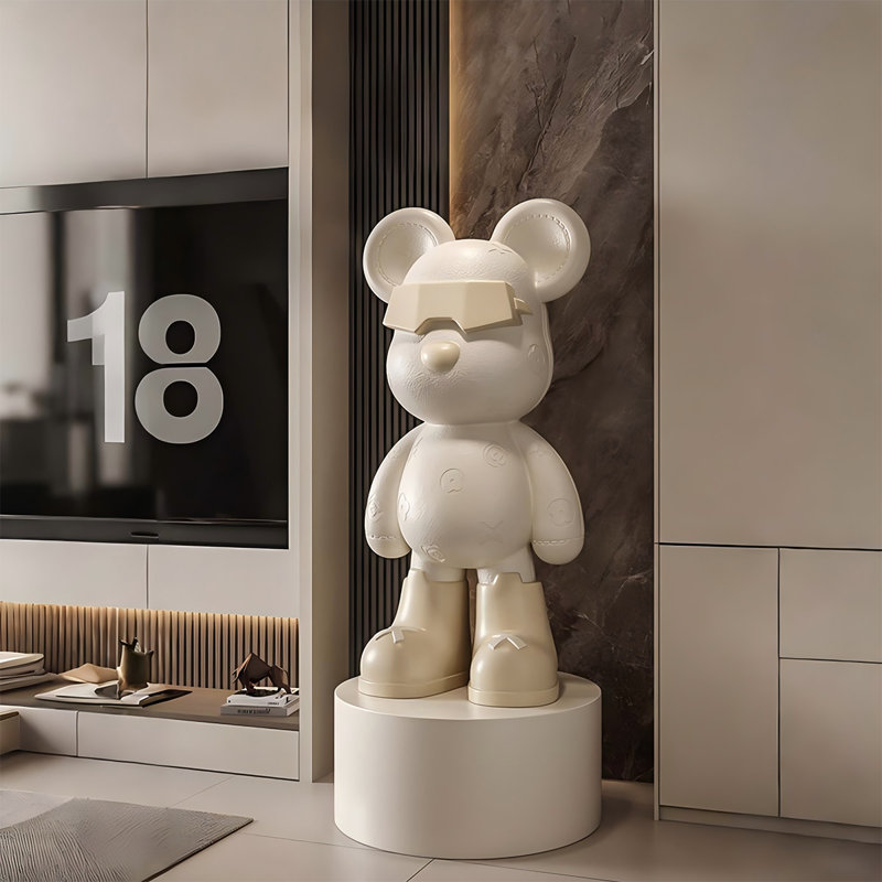 Pièce décorative beige 35,43 po, Beige