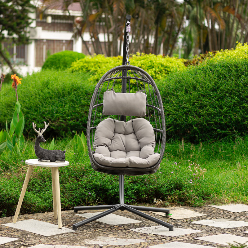 Fauteuil suspendu d'extérieur, Gris, L 38 po x P 38 po