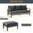 Ravsten 3 Piece Patio Sofa Set with Ottomans-110098133