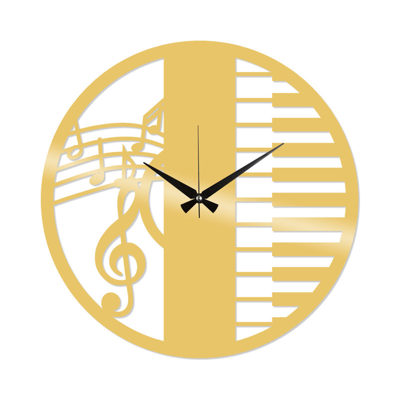 Nadell 19'' Wall Clock, Gold/Black