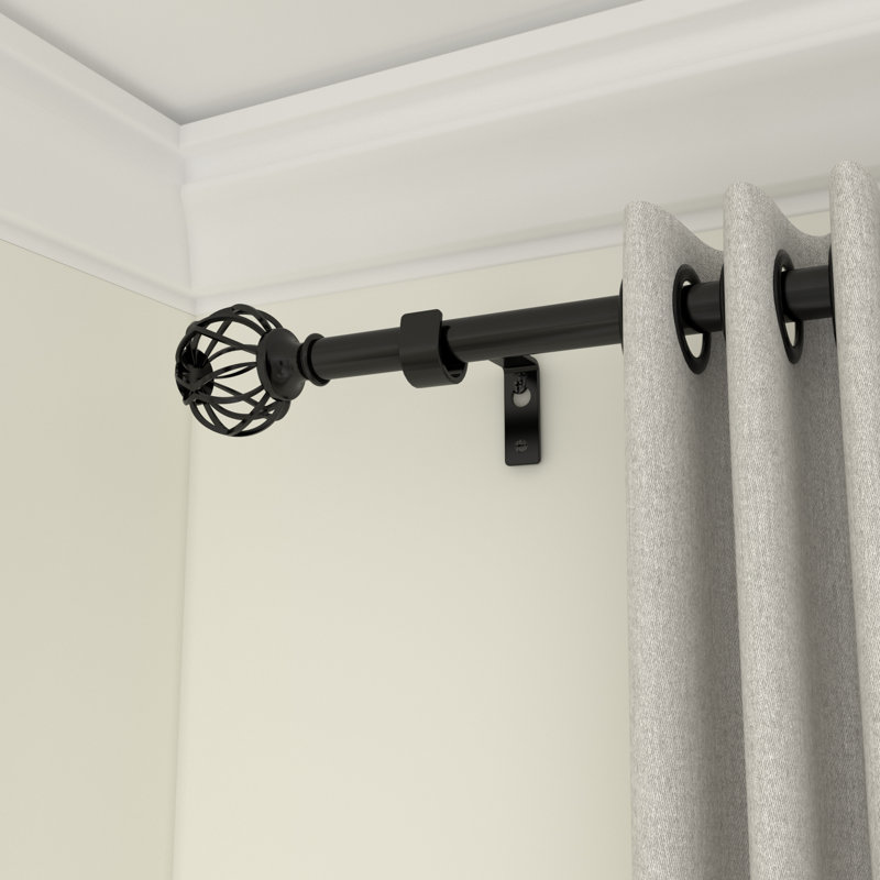 Gaell Adjustable Steel Single Curtain Rod, 28''- 48''