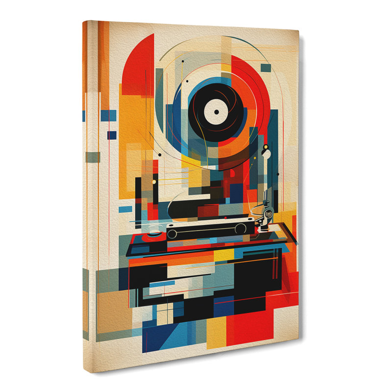 Record Player Orphism - Wrapped Canvas, 60cm H x 40cm W x 3cm D