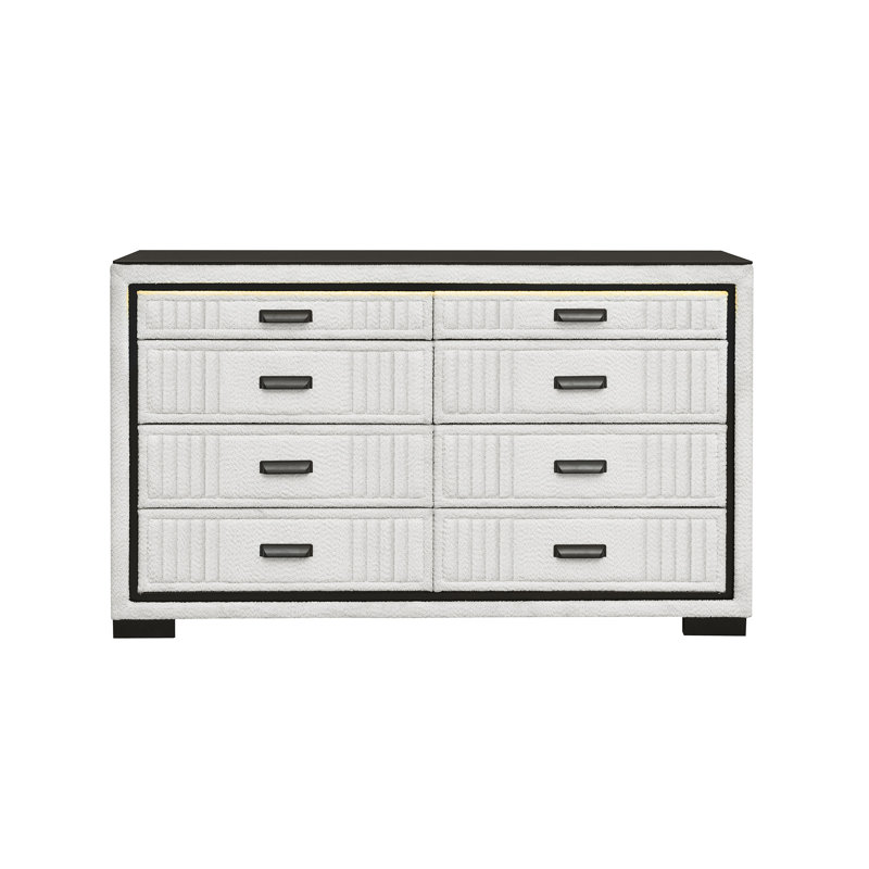 Commode blanche et noire Isaiah
