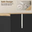 HOMCOM 172cm Wooden Storage Cabinet Cupboard With 4 Shelves Black