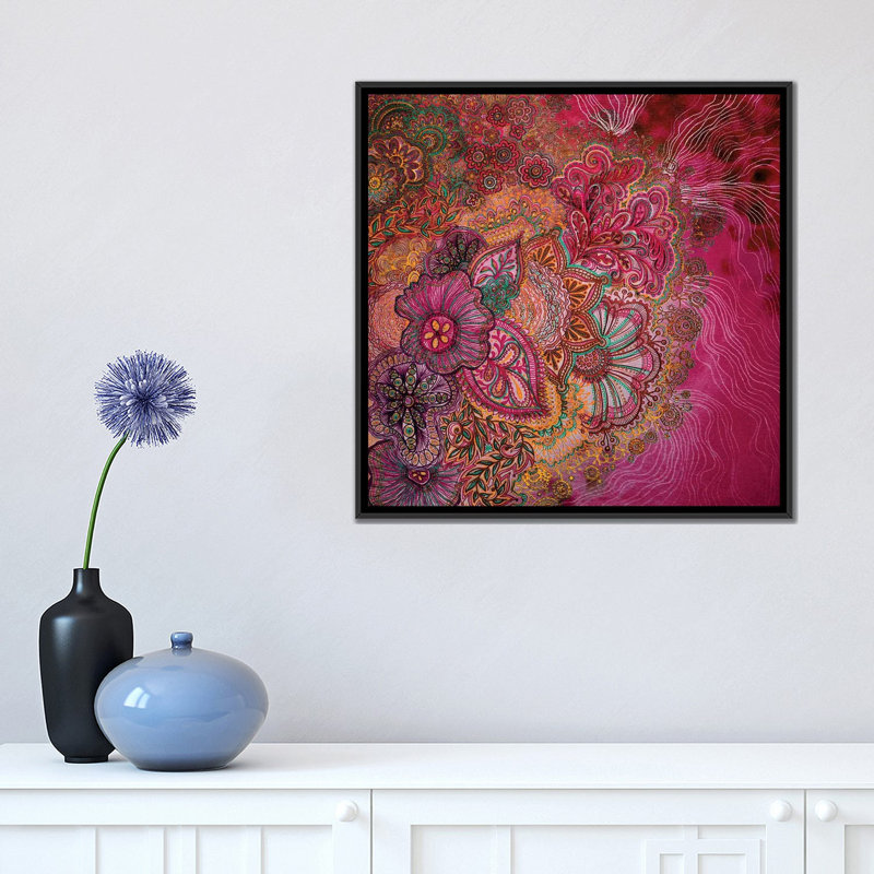 « saberry » par stéphanie corfee, impression sur toile, H 18 po x l 18 po x P 1,5 po, Toile avec cadre noir, Pas de tapis