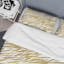 Rayures de tigre doré sur fond blanc - ensemble de housse de couette animaux - microfibre de polyester