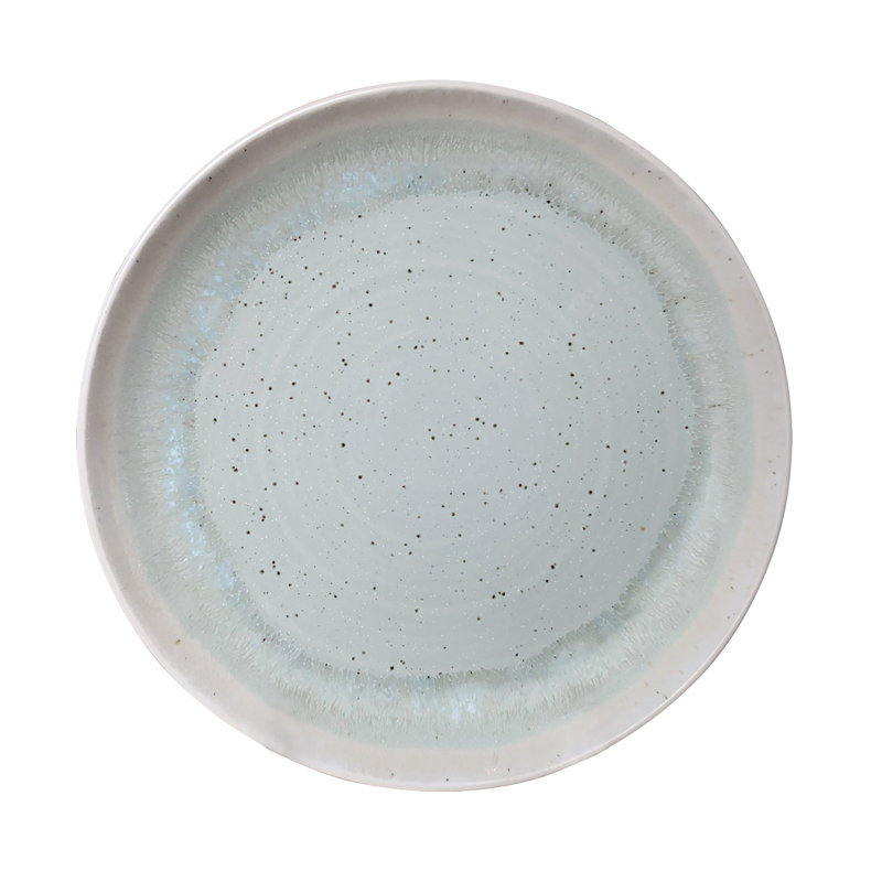 Seafoam Ceramic 16-Piece Ribbed Dinnerware Set