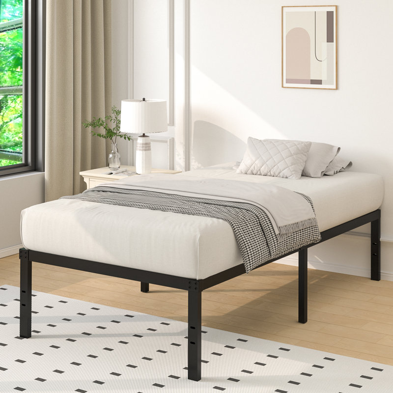 Ionna 16'' Platform Bedframe No Box Spring Needed Eassy Assembly Bed , Twin