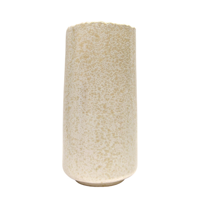 Janyhia Handmade Ceramic Table /Floor Vase, Ivory