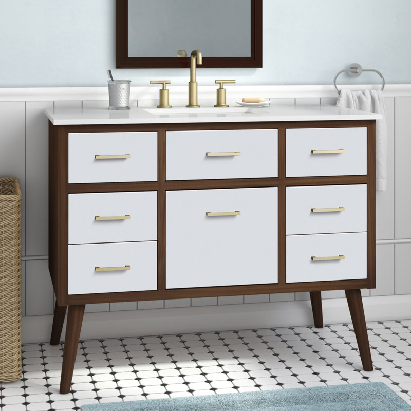 Steinfeldt 48' Single Bathroom Vanity Set, Blanc
