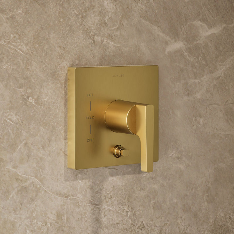Honesty Rite-Temp Showering Kit 2.5 GPM, Brushed Brass
