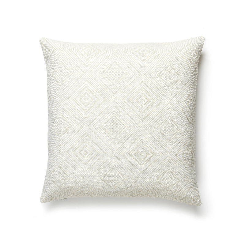 Antigua Square Indoor/Outdoor Pillow Cover & Insert, Alabaster