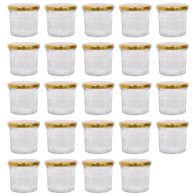 Argon Tableware Glass Jam Jars with Lids