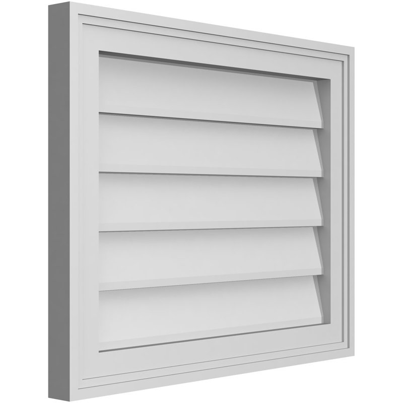 Brickmould Frame, Primed Tan, 18" H x 22" W x 1.5" D