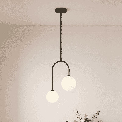 Huxley 2-Light Pendant in Matte Black