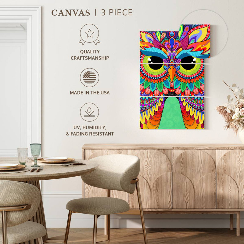 Brampt Rainbow Hoot, 32" H x 20" W