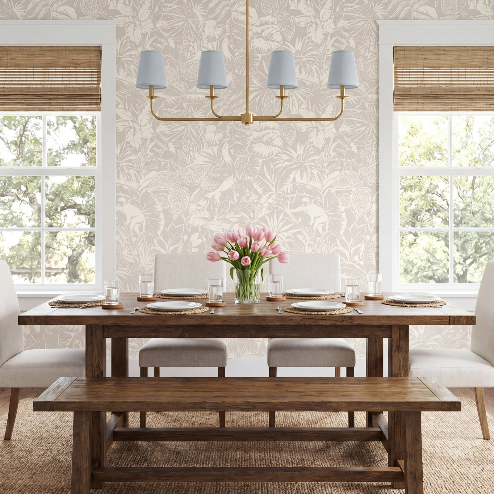 Cheri Floral Wallpaper, Gray