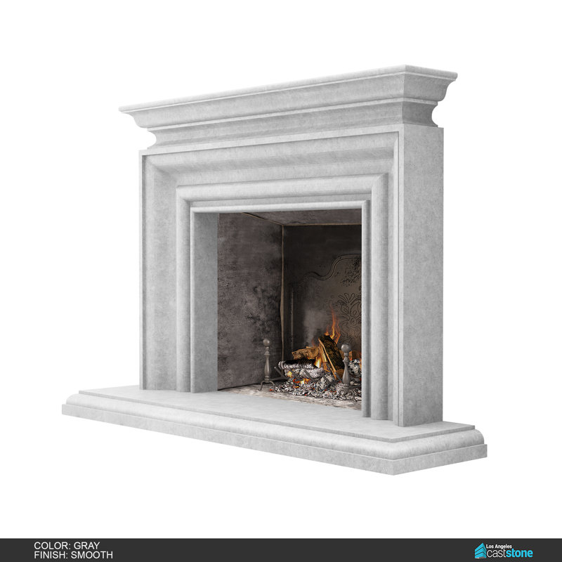 Napa Fireplace Surround, Smooth Gray