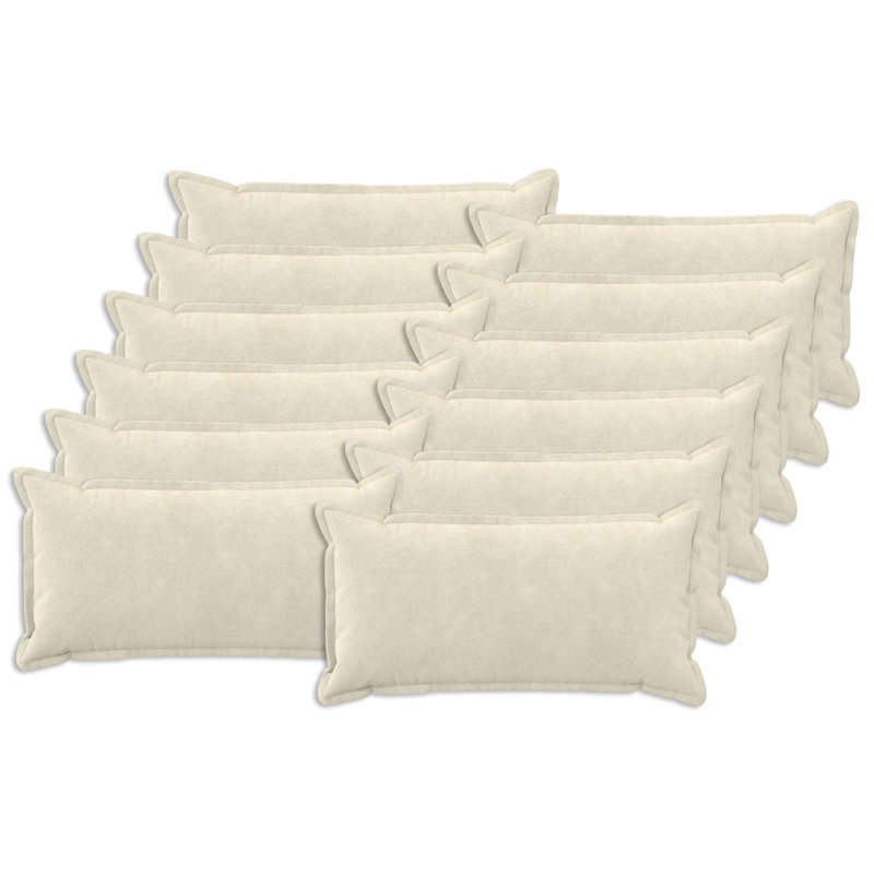 Sea Blue Cushion, Rectangle 40cm H x 80cm W, Cream