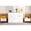 Lit escamotable double avec grands tiroirs, blanc