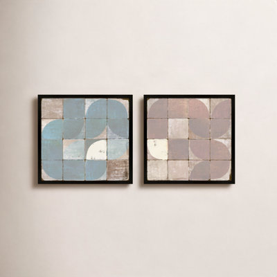 Tiles 2 & 3, Set of 2 by Marco Marella for Studio M - Framed Wall Art