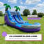 Glissade d'eau gonflable tropicale de 13 pi avec piscine pour enfants et adultes, avec souffleur