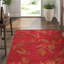 Wool Floral Area Rug in Brown/Pink-45411043