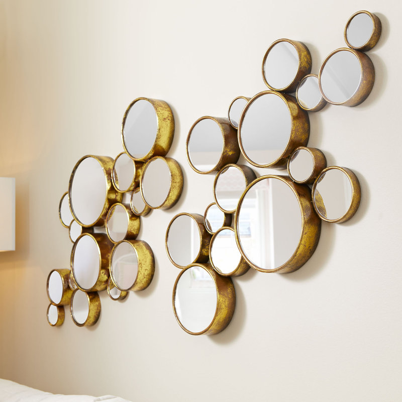 Bubbles Flat Metal Mirror