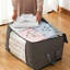 Paquet de 4 grands sacs de rangement pliables pour édredon pour couvertures avec fenêtre transparente et poignées - Ensemble d'édredon très grand facile à installer - Organisateur de placard sous le lit