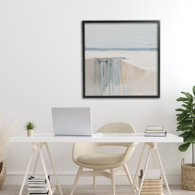 Precipice Neutral Abstraction Framed Giclee, design by Svetlana Aleynikova