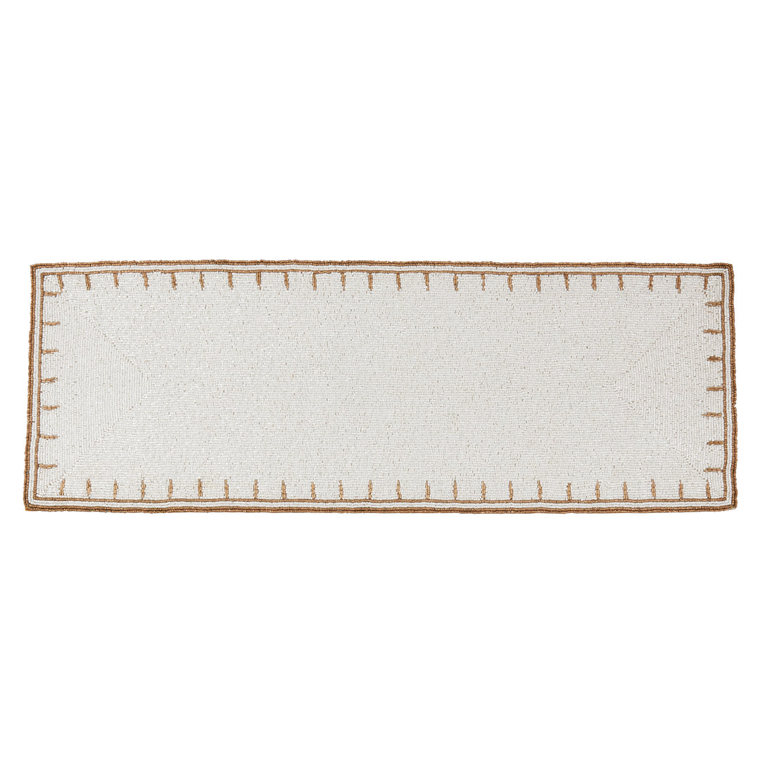 Classic Beauty Beaded Table Runner Saro 