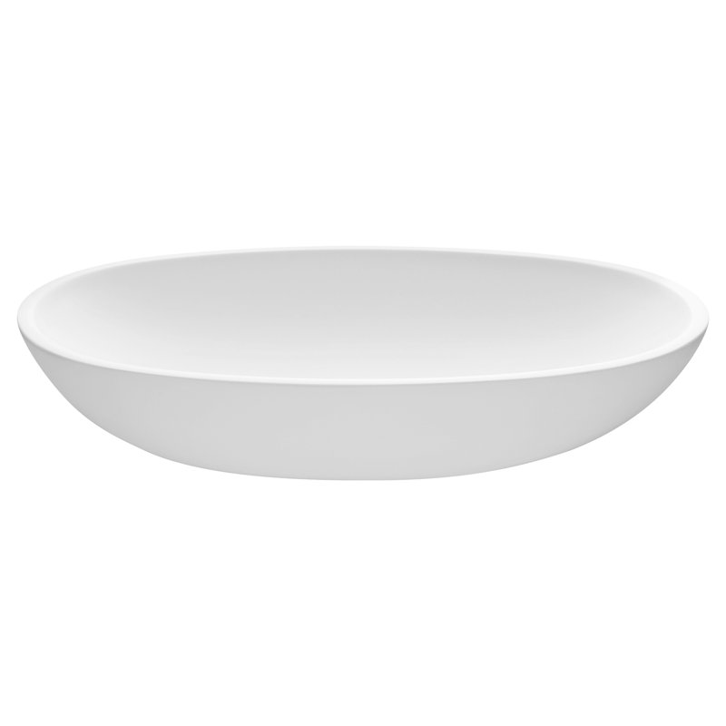 MTI Alissa 21.5" Vessel Bathroom Sink, Matte White
